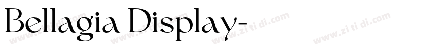 Bellagia Display字体转换